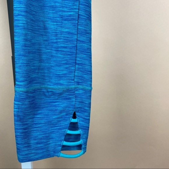 Prana XS Turquoise Tori Yoga Capri Dragonfly Leggings Jewel Tone Boho Running - Picture 5 of 8
